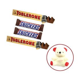 Toblerone and Snickers with free Teddy