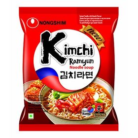 Nong Shim Noodle Soup Kimchi Korean Style Instant Noodles - Pack of 5
