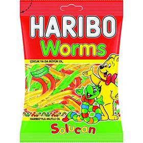 Haribo Worms Gummy Candy (Halal) 160g