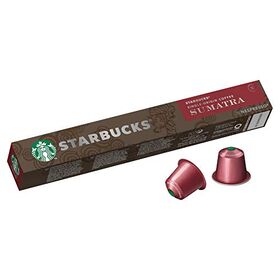Starbucks Single Origin Sumatra Coffee Dark Roast Coffee Capsule by Nespresso Intensity 10, 55g