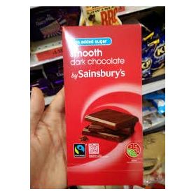 Sainsbury's Dark Chocolate No Added Sugar Bar, 100g