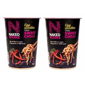 Naked Noodle Thai Sweet Chilli Instant Egg Noodle Cup, 78g - Pack of 2