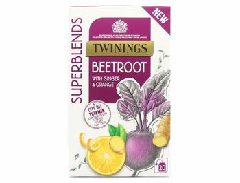 Twinings Superblends Beetroot with Ginger & Orange Tea 20 Tea Bags, 40g