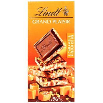 Lindt Grand Plaisir Salted Caramel Bits Milk Chocolate Bar, 150g