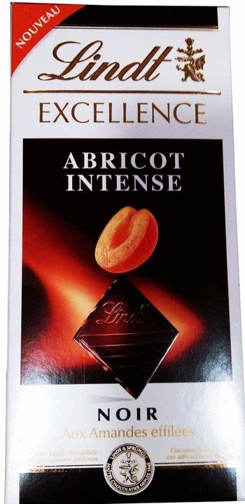 Lindt Excellence Apricot Intense Dark Chocolate Bar, 100g